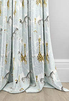 Wild Thing, Powder Blue - Made to Measure Curtains